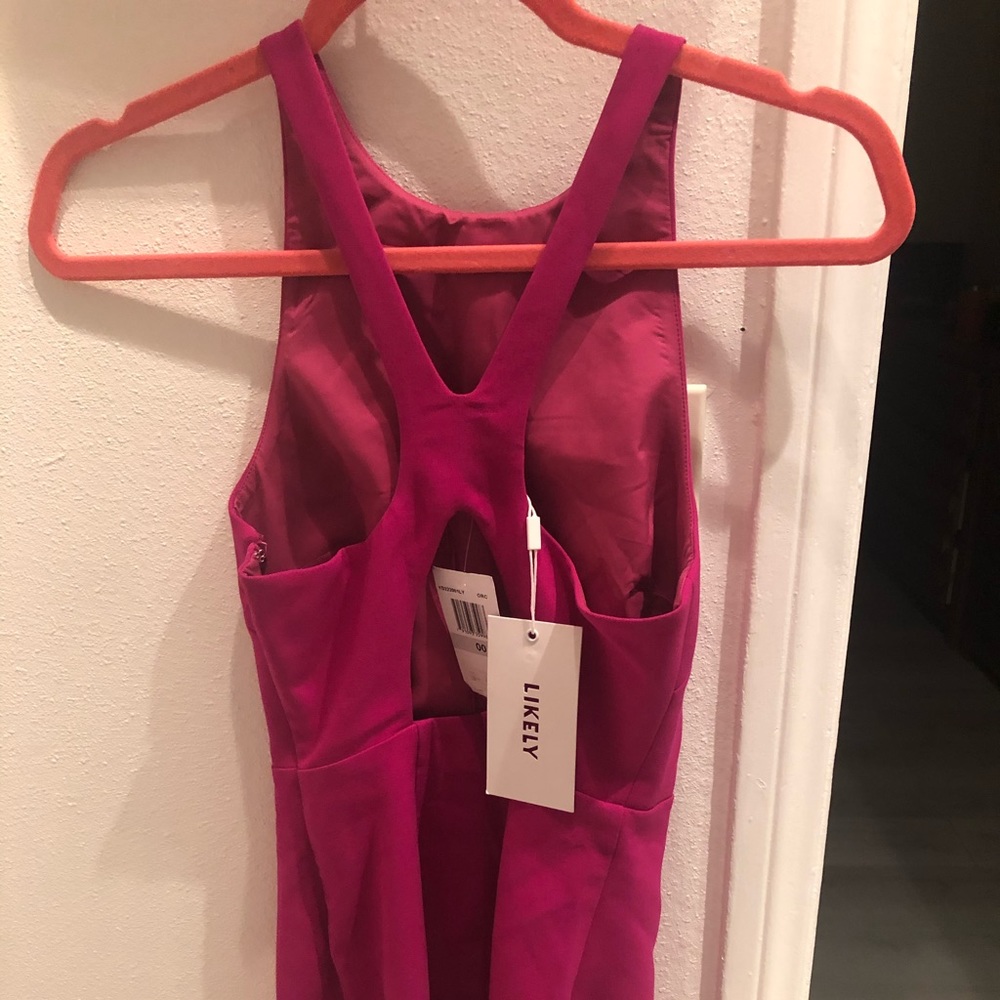 LIKELY open back pink shift dress SZ 0